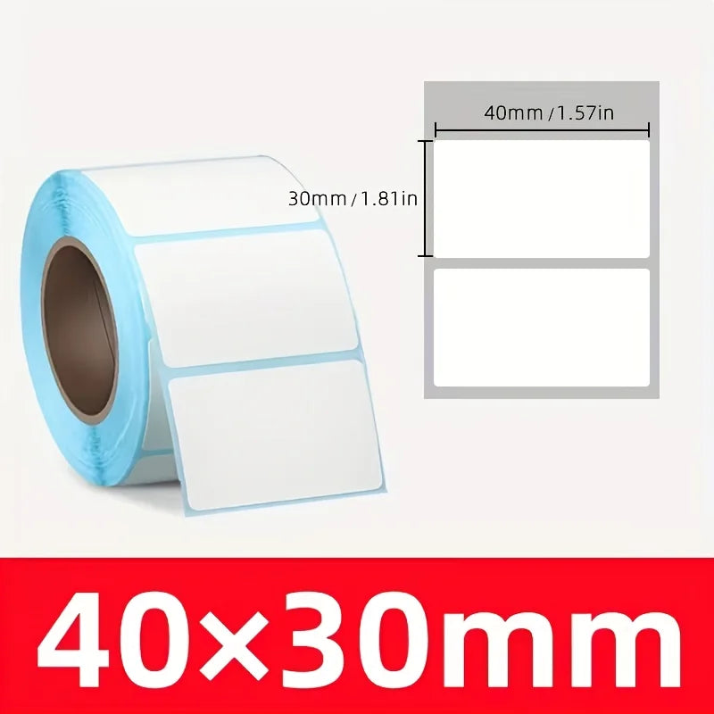 100PCS Direct Thermal Shipping Labels 40×30/70×30/70×70/100×100mm, Premium Commercial Thermal Sticker Paper with Permanent Adhes