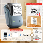 Portable Niimbot B1 Wireless Label Maker Adhesive Sticker Printer Labeling Machine DIY 20-50mm Labels for Office Home
