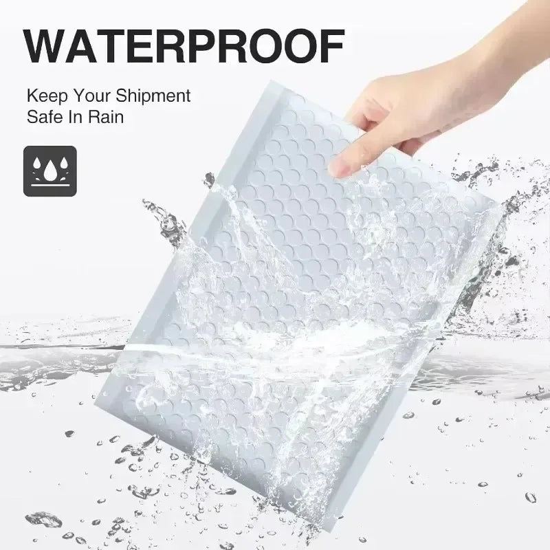 60/10pcs White Bubble Envelopes Bags Thick Waterproof Packaging Bag Mailers Self Sealing Shipping Bag Storage Organizer Supplies