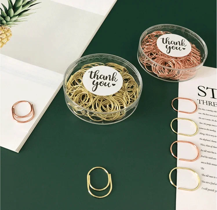 60pcs Creative 25mm Paper Clips Cute Paper Clip Mini Metal Paper Clip - Perfect For Planners & Office Supplies