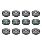 12pcs 20mm Mini Pocket Oil Filled Compass Survival Compasses For Hiking Camping Outdoor Activities Accessory