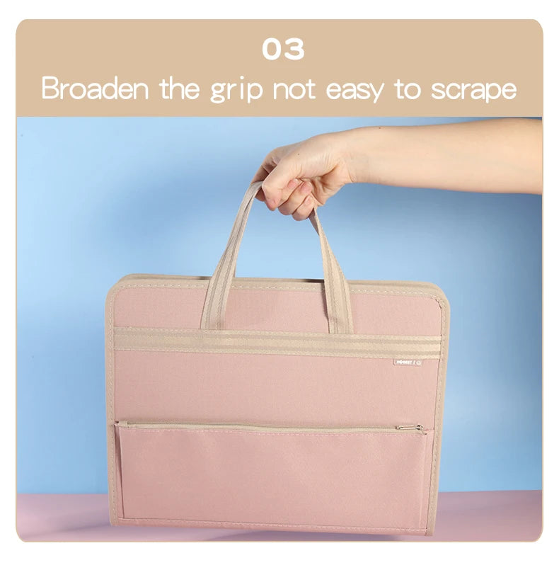 Portable Expanding File A4 Document Bag 13-layers Accordion File Organizer Paper Holder Oxford Fabric Paper Storage A4 File Bag