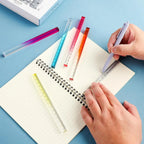1pcs Colorful Clear Straight Ruler 15cm Four Edges Acrylic Transparent Gradient Lightweight Measuring Tools for Students A7795