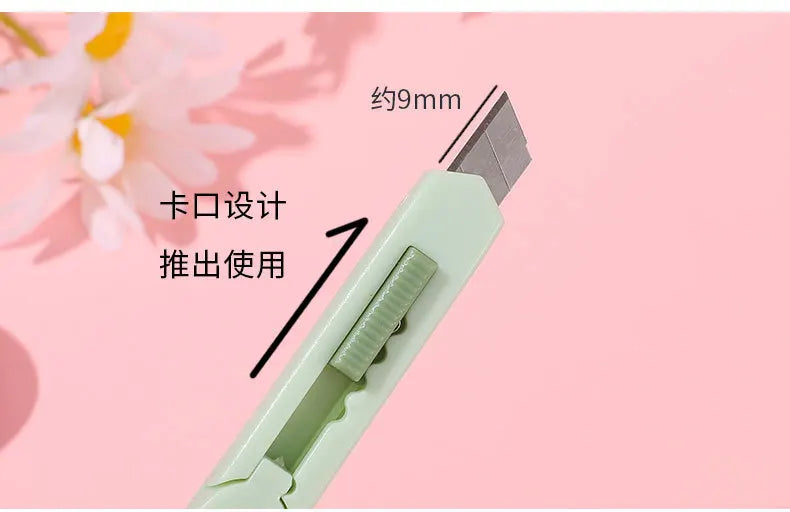 Creative Handbook Utility Knife Portable Paper Cutter Office Stationery Pen Shape Dual-purpose Small Scissors