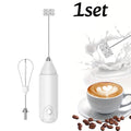 1/2sets Electric Handheld Egg Beater Coffee Milk Frother Portable Milk Foam Maker for Baking Food Mixer Essential Kitchen Tool