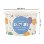 50Pcs Ice Cream Paper Cups Disposable Party Dessert Containers Sturdy Reinforced Rim for Outdoor Camping Snacks