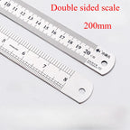 Stainless Steel Metal Straight Ruler Precision Double Sided Precision Measuring Tool Scale Metric Ruler Accessories 15-40cm