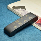 She Yan Water Wave Chinese Ink Stick Bed Natural Stone Stamp Holder Rest for Chinese Calligraphy Decoration Supply