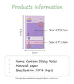 Cartoon Sticky Notes kawaii Cute Memo Pad Portable Index Label Stickers Notes School Stationery Supplies