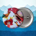 Heihei blakc Moana name Tamatoa Badge on Backpack Clothes decoration Tinplate Round Brooch Funny Custom Gifts for Friend