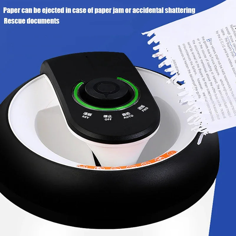 New 12L Waste Paper Shredder Home Office Portable Granular Electric Shredder Paper Scraps 4-level Mini A4 Data Desktop