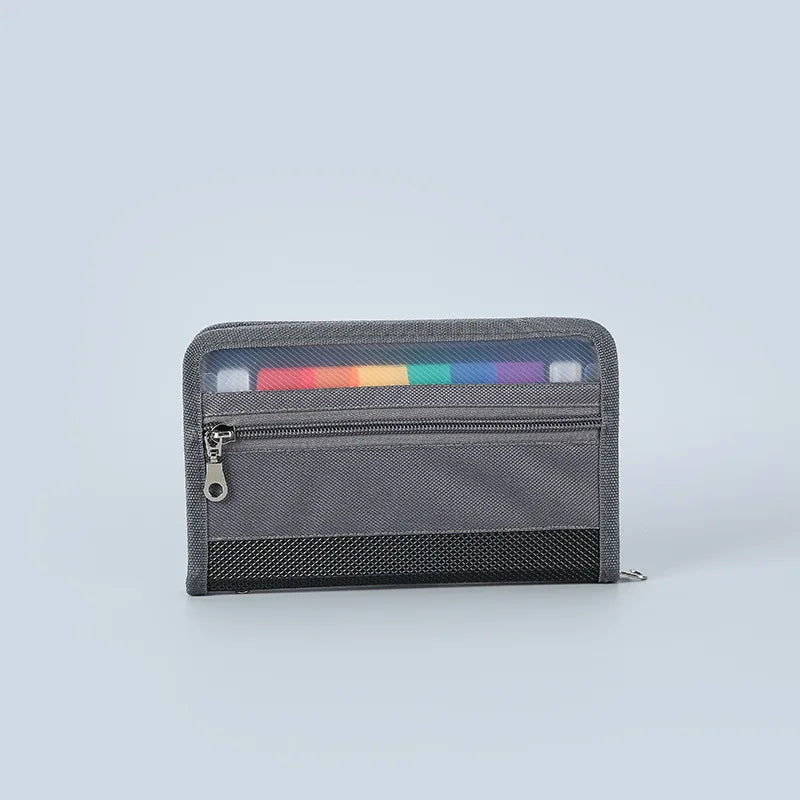 Accordion File Organizer with Safe Zipper, 13 Pocket Expanding File Folder with Front Pencil Pouch,  School Office Supplies