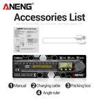 ANENG RC02 Digital Gauge Angle Goniometer Electronic Protractor Smart Inclinometer Angle Woodworking Tool Angle Finde 360°