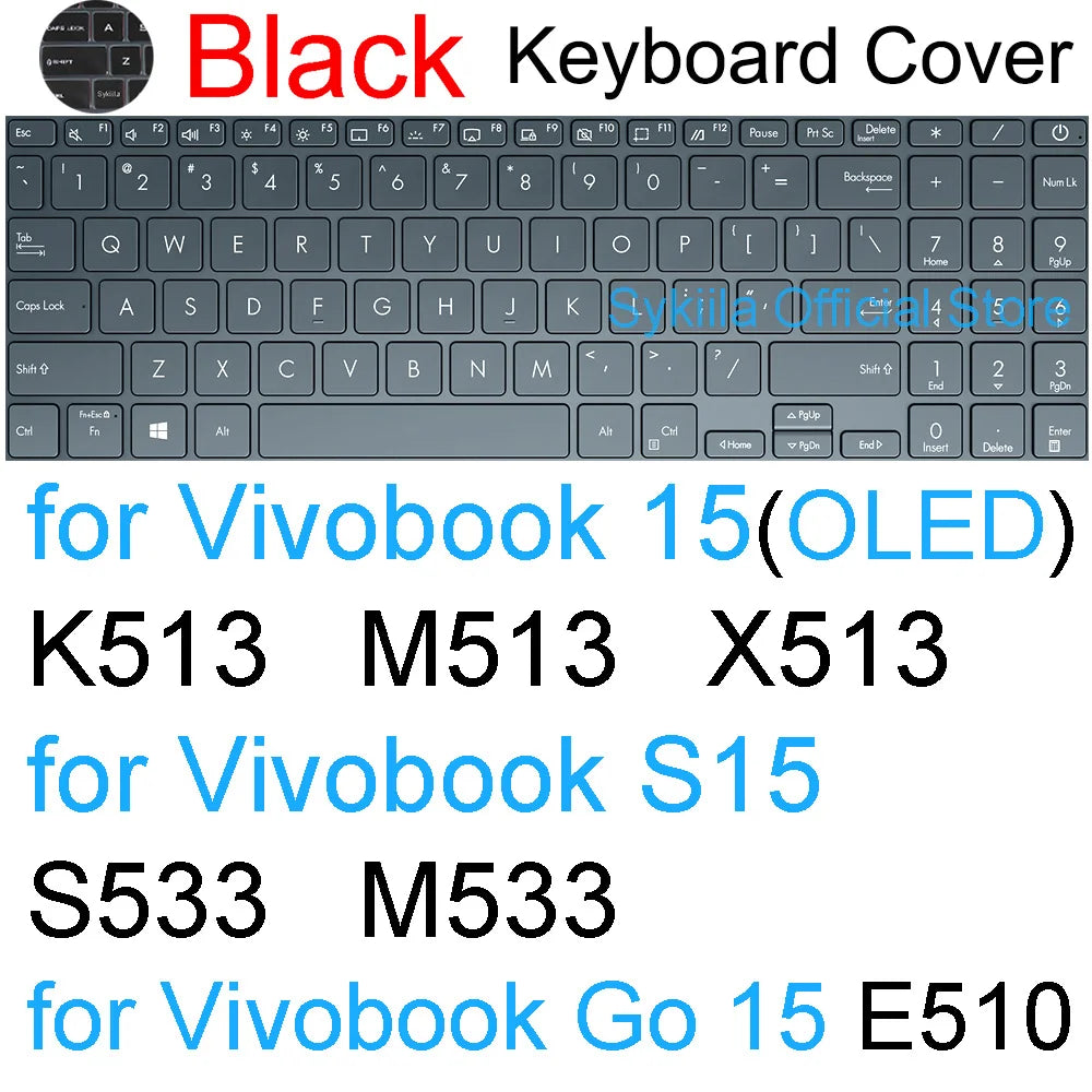 Keyboard Cover for ASUS Vivobook 15 Pro 15X OLED GO S S15 N6506 S5507 S5506 M5506 X1505 M1505 K3504 Silicone Protector Skin Case