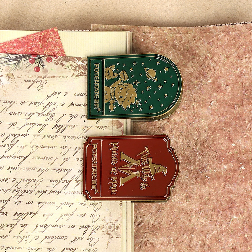 Retro Travel Book Clip Memory Glow Filme Metal Letter Clip Ticket Folder Watercolor Handbook Fixator Portable Art Stationery