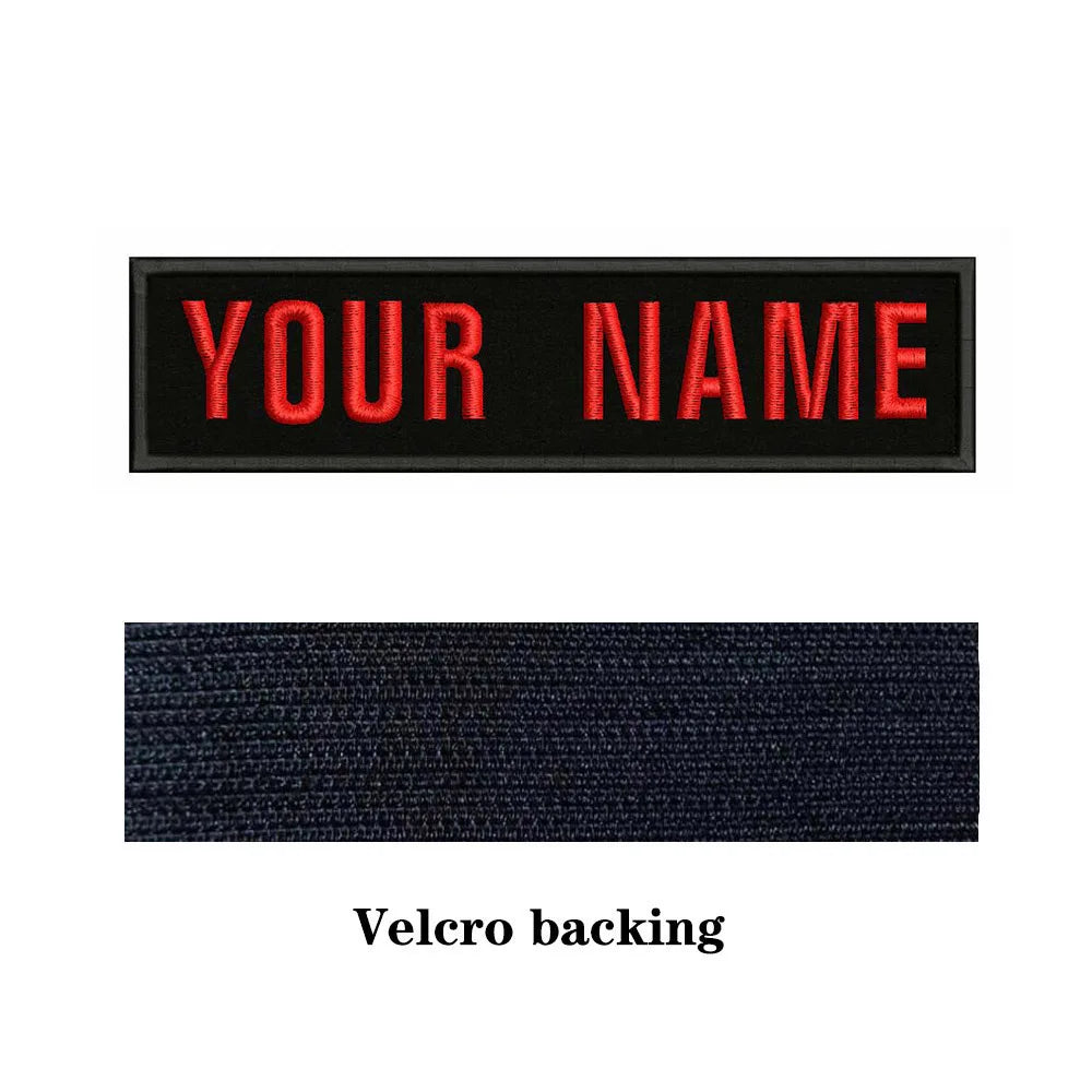 10x2.5cm Embroidery Custom Name Patch Stripes Badge Iron On Or Sew On Or  Patches Clothes