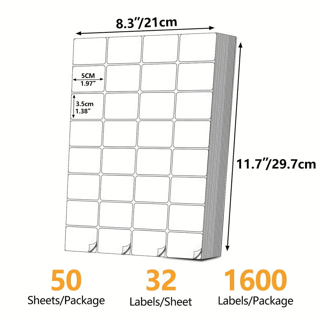 ESHANG Address Labels Sticker Paper for Laser/Ink Jet Printer Mailing Labels A4 White 56 Per/32 Per Sheet