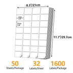 ESHANG Address Labels Sticker Paper for Laser/Ink Jet Printer Mailing Labels A4 White 56 Per/32 Per Sheet