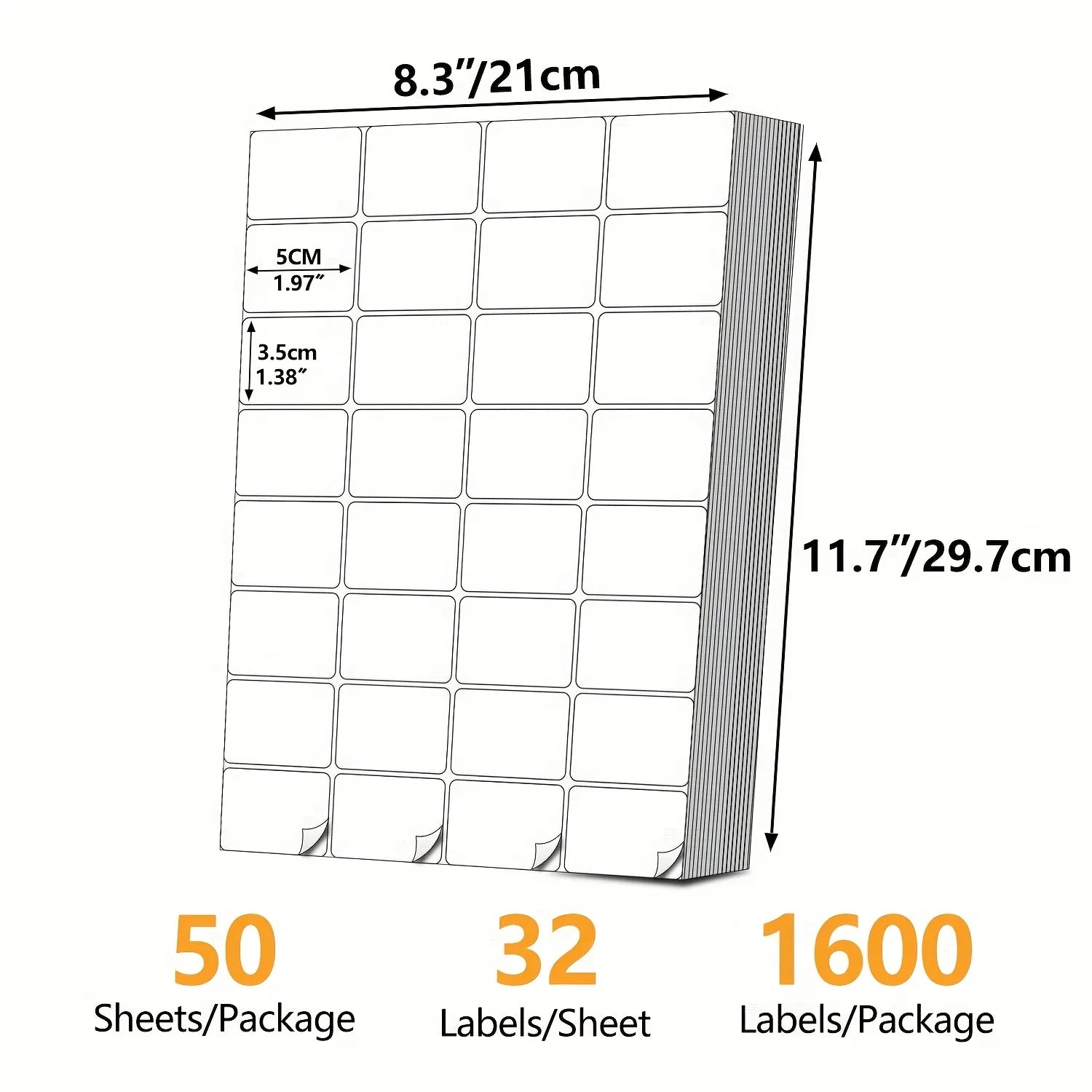 ESHANG Address Labels Sticker Paper for Laser/Ink Jet Printer Mailing Labels A4 White 56 Per/32 Per Sheet