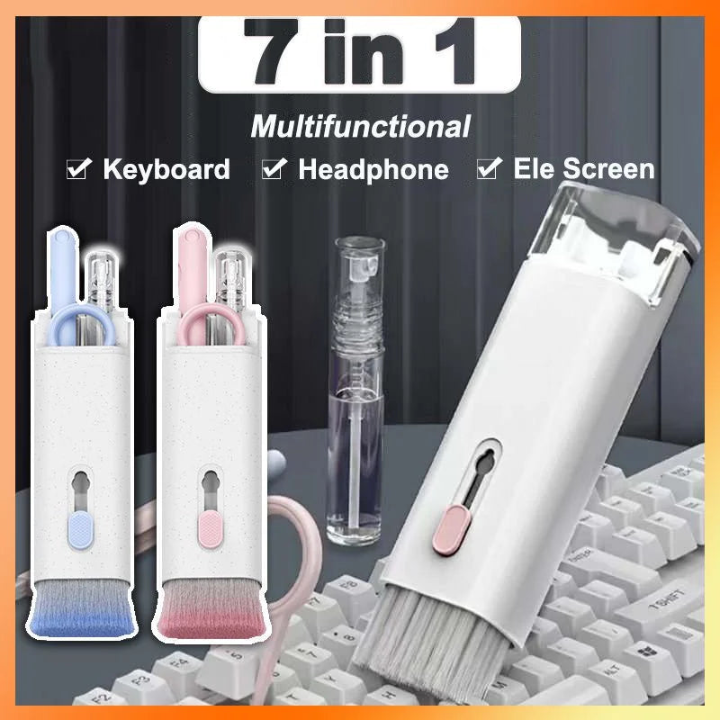 7 in 1 Keyboard Cleaning Brush Kit For Airpods iPhone Headset Cleaning Tools Cleaner Pen Computer Cleaner Kit Keycap Puller