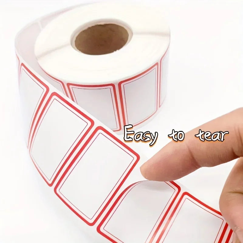 500pcs Name Tag Stickers Plain Labels Adhesive Tags Name Badge Stickers for School Office Home Clothes Mailing Storage Bins