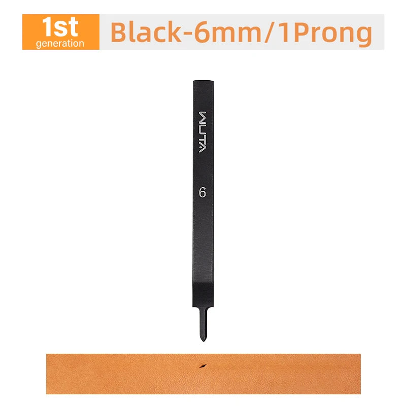 WUTA 1pc 3/4/5/6mm Leather Chisel Tool Diamond Pricking Iron Basic Hole Punch Stitching Leather Craft Tools