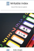 A4 12-Pocket Rainbow Accordion File Folder, Elastic Band Expanding Document Organizer with Index Tabs for School Office