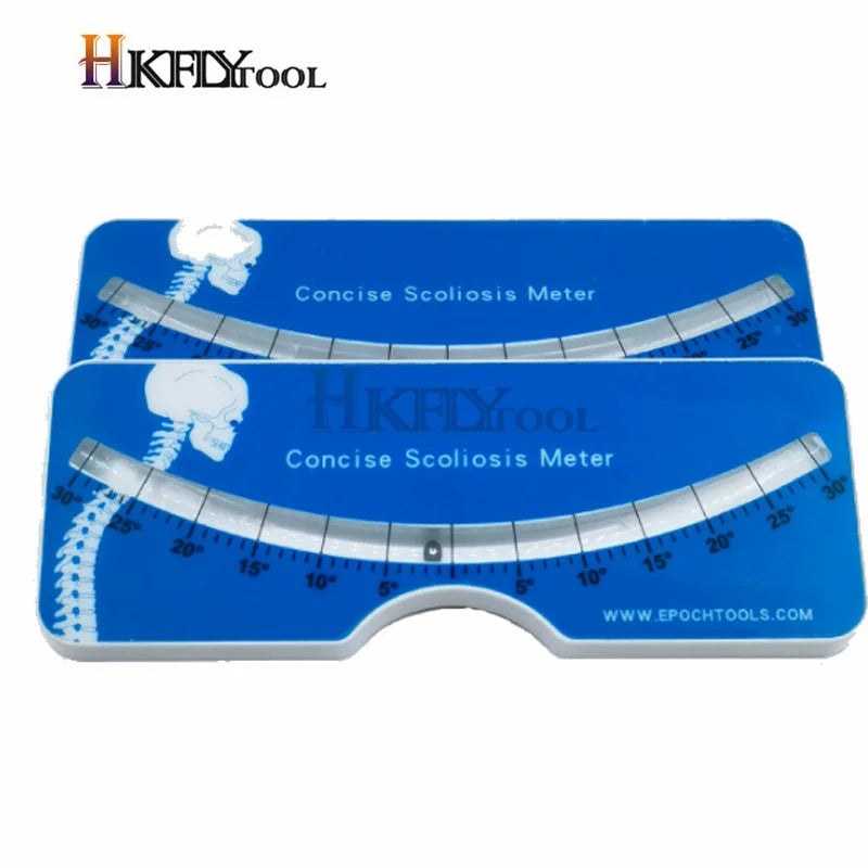 Scoliometer Medical Evaluation Measuring and Testing Meter for Diagnosis of Back and Spine Scoliosis in Adults Child Protractor