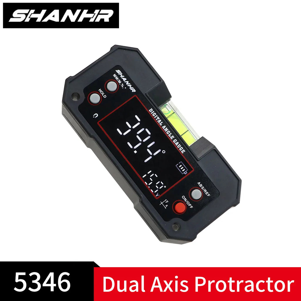 SHANHR Magnetic Digital Angle Gauge Level Finder Protractor Bevel Inclinometer,Bubble Dual Axis Inclinometer with Magnetic Base