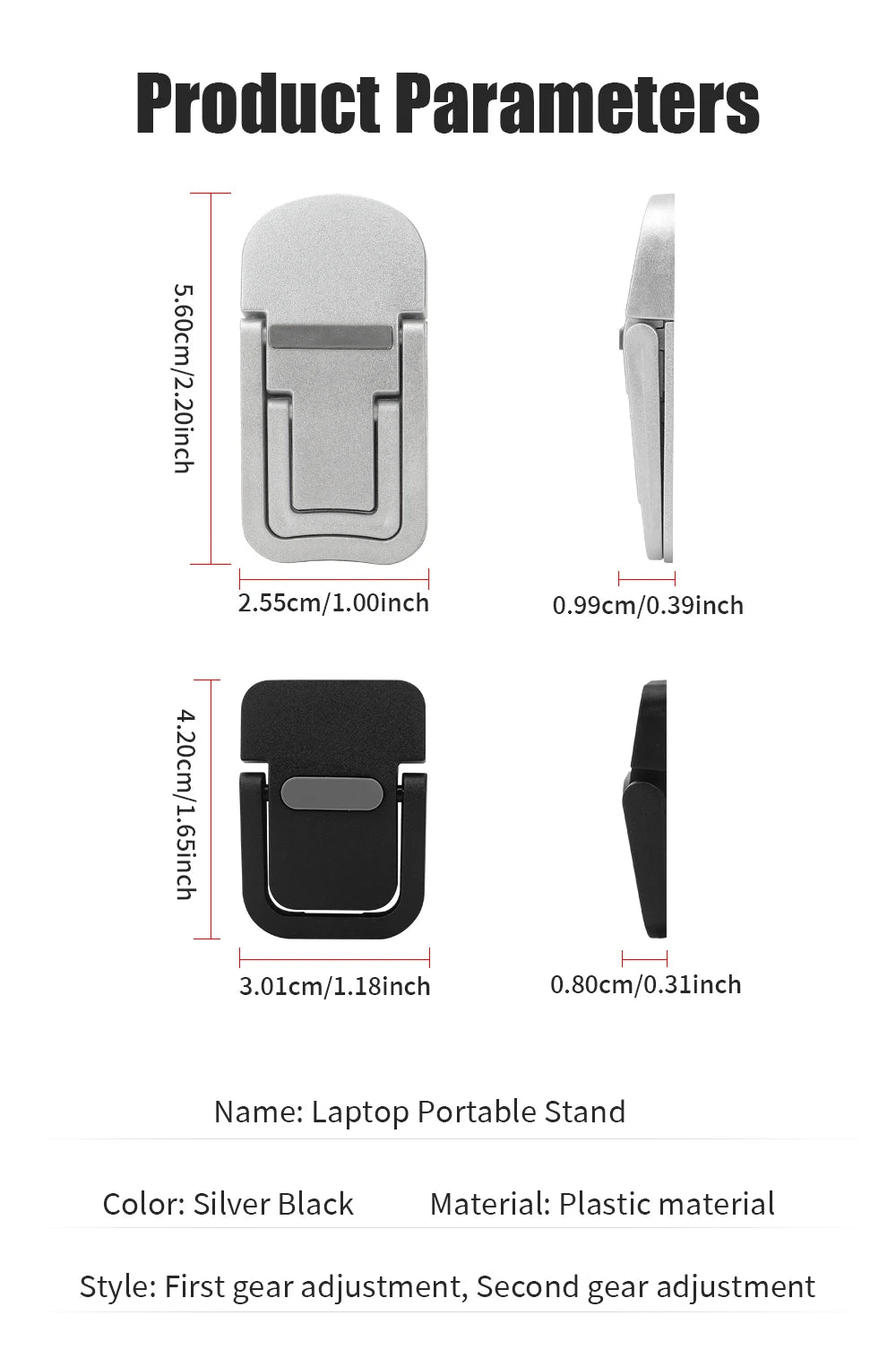 1 Pair Mini Portable Laptop Stand Computer Keyboard Holder Laptop Riser First/Second Gear Adjustment For Notebook Support