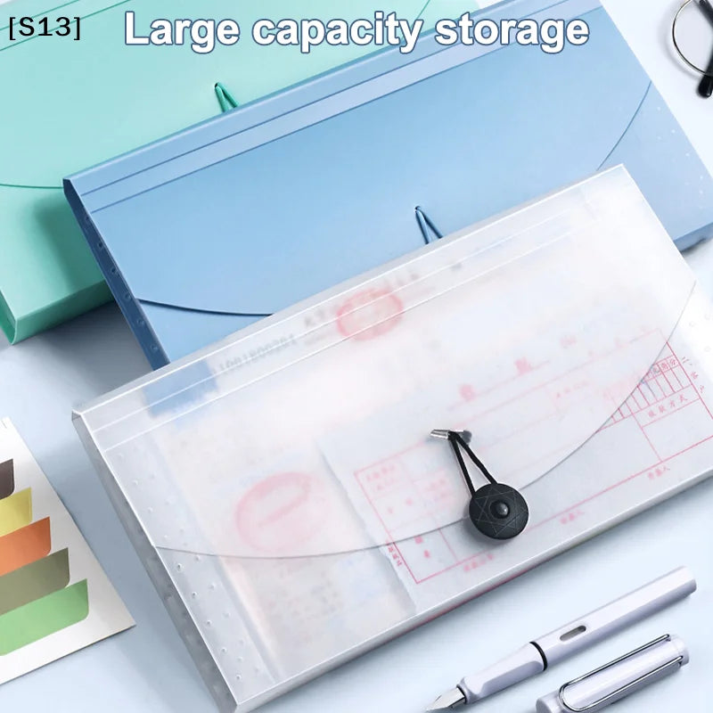 13 Pockets Expanding Folder Accordion Document Organizer Check Receipts Bill Card Ticket Holder Expandable PP Wallet Case[S13]