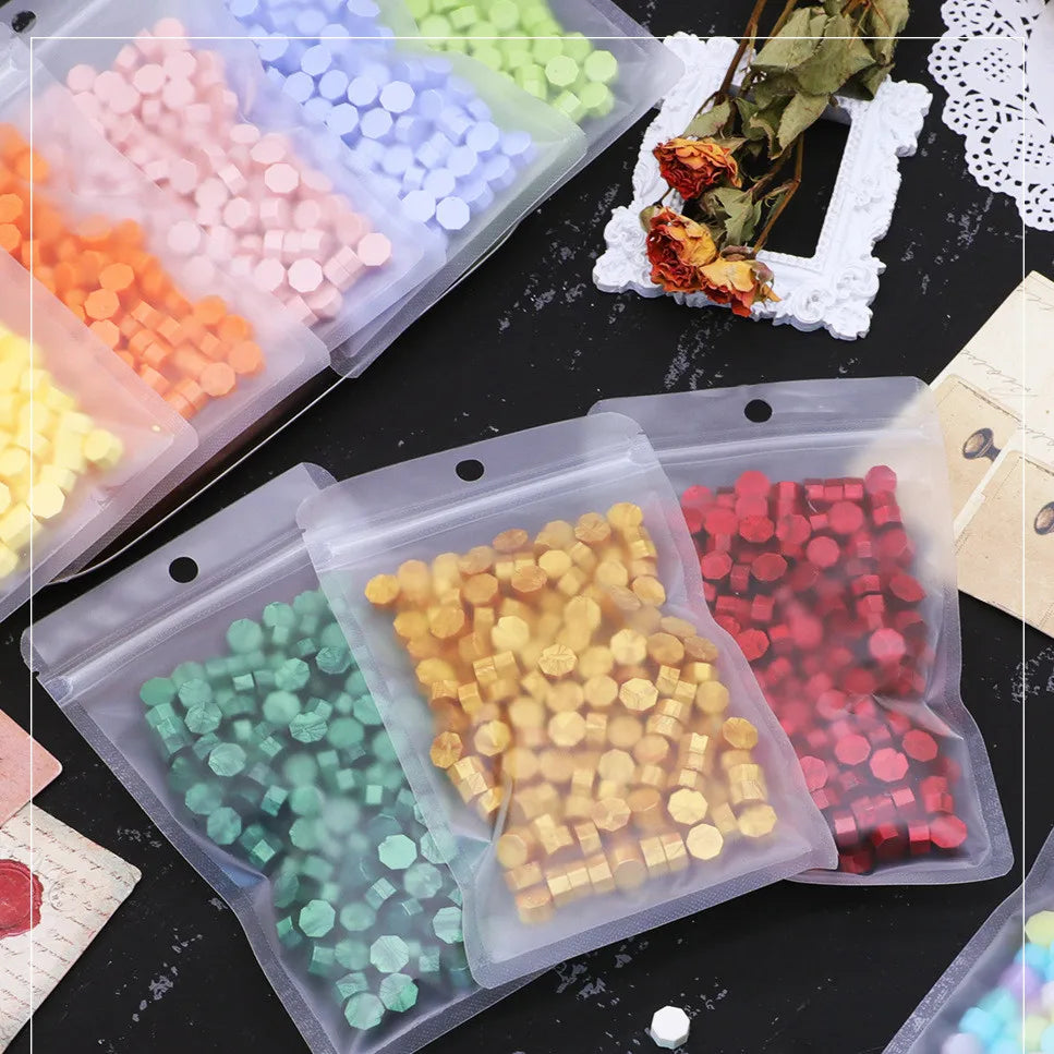200pcs Octagon Sealing  Wax Beads for Wax Seal Stamp for Scrapbooking Cards Envelopes Wedding Invitations Gift Packaging