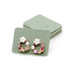 3.5*2.5cm 100Pcs/lot Kraft Paper Ear Studs Hang Tag Jewelry Display Card Earring Kraft Paper Tag Ear Ring Paper Hang Price Tags