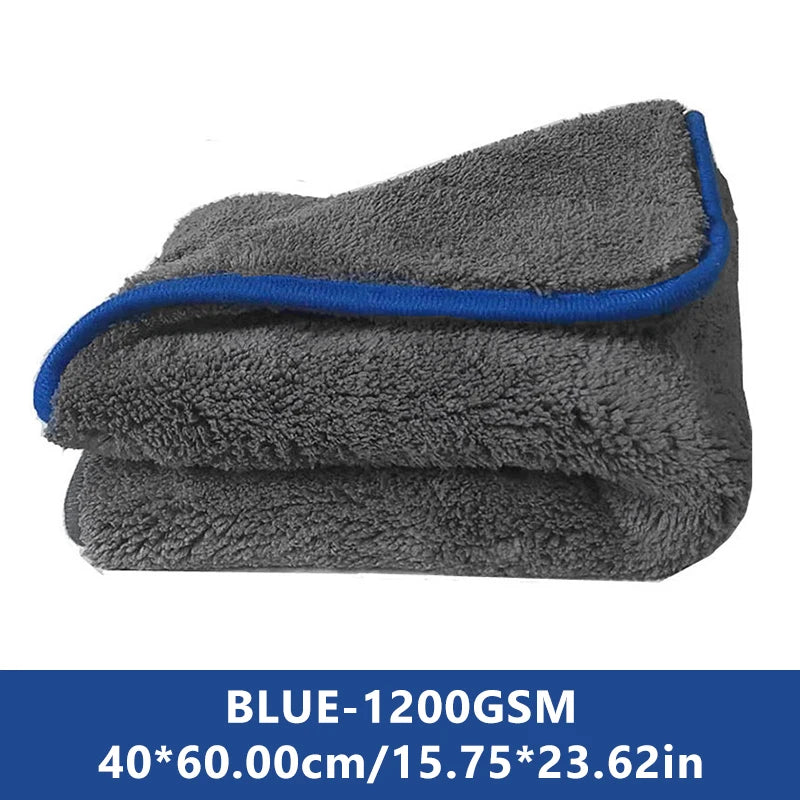 SEAMETAL Thicken Car Cleaning Towel 1200GSM Super-Absorption Microfiber Washing Towel Ultra-Soft Scratch-Free Car Drying Cloth
