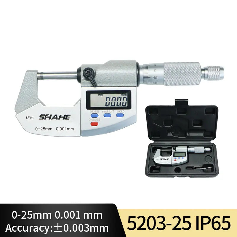 0.001 MM Electronic Outside Micrometer 0-25 MM With Extra Large LCD Screen Digital Micrometer Electronic Digital Caliper Gauge