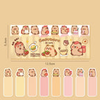 Cute Cartoon Capybara Index Sticky School Supplies Book Annotations Capybara Note Tabs Self Adhesive Calendar Marking Labels