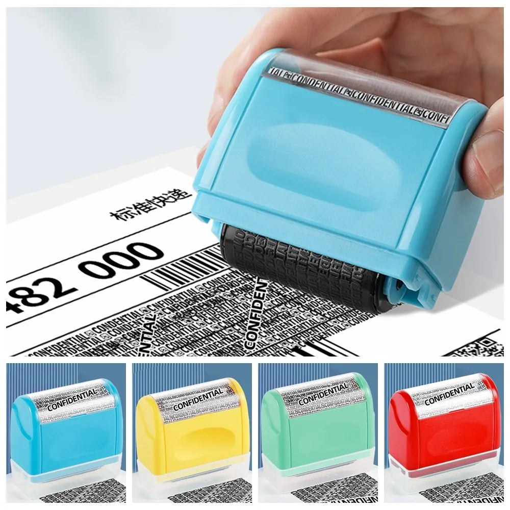 High Quality Colorful Seal Roller Stamp Privacy Smear Confidentiality Stamp ID Data Roller Privacy Seal