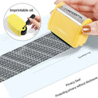 Durable Roller Identity Protection Stamps Safety Portable Confidential Stamp Privacy Protection ID Security Stamp