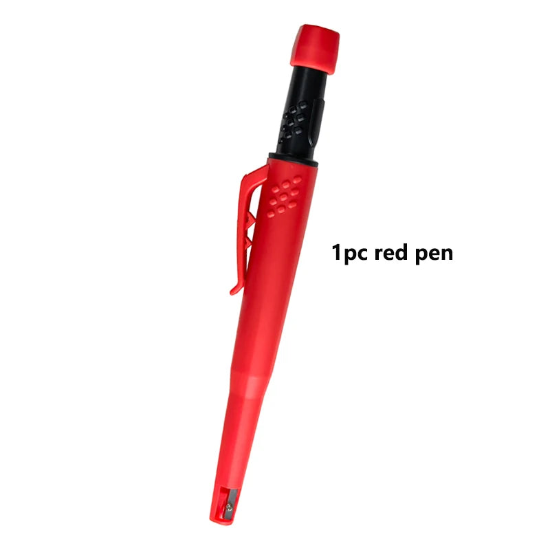 5 Colors 2.8mm Solid Woodworking Mechanical Pencil with Pen Cover 2B Black Yellow Red Lead Long Headed Carpenter Marking Pencil