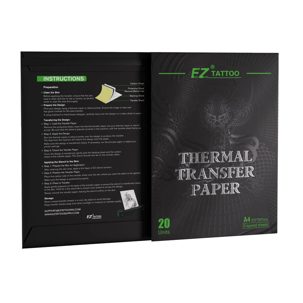 20/50pcs EZ Tattoo Transfer Paper A4 Size Tattoo Thermal Copier Stencil Papers for Tattoo Transfer Machine Paper Accessories