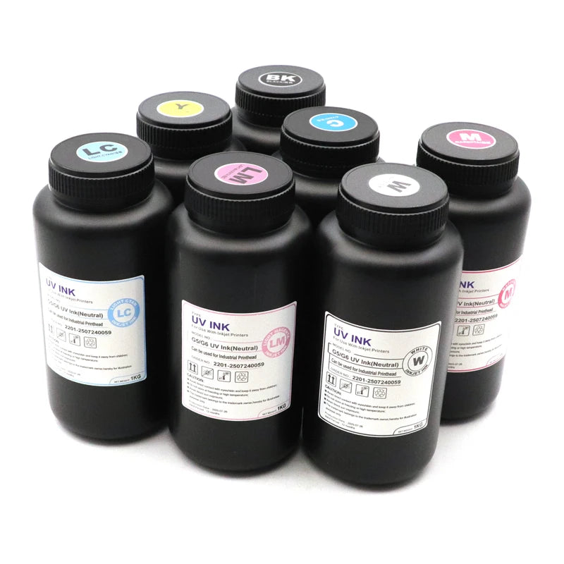 1000ML LED Curable UV Ink For Ricoh G5 G6 Gen3 Gen4 Gen4L Gen5 Gen5i Gen5S Gen6 G3 G4 G5i Printhead Hard Soft Neutral UV Ink