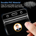 1/20Pcs Waterproof Transparent Card Holder Plastic Protector Case Business Bus Bank Credit Card Protector ID Card Badge Holder