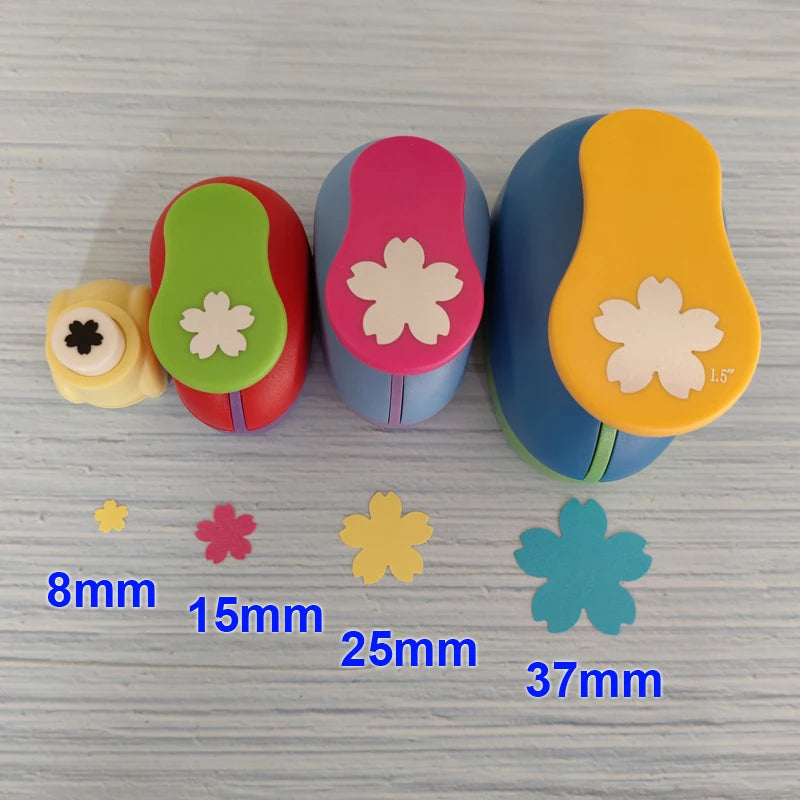 49mm 37mm 2.5cm 1.6cm Sakura Petal Craft Hole Punch Scrapbooking School Paper Puncher EVA Cutting Tool Child DIY Cutter