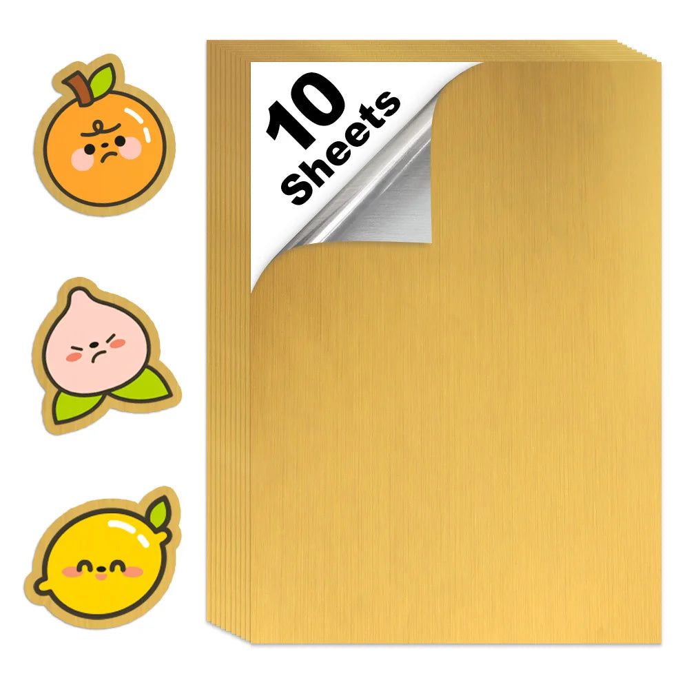 10 Sheets A4 Vinyl Sticker Paper Transparent Printabe Label for Inkjet Printer Self Adhesive Copy Paper Waterproof Sticker Decal