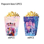 Themed Birthday Party Supplies Disposable Cup Plate Paper Tablecloths Banners Candy Bags Cake Decorations Baby Christening