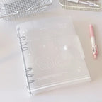 Ins A5 Loose-Leaf Binder Organization Cherry/Angel Wing Transparent Clear Album Organizer Cover for Kpop Photo Cards Collection