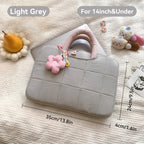 Lightweight Puffy Laptop Sleeve 14/16 Inch Commuter Laptop Briefcase Notebook Sleeve Notebook Case Portable Handbag for Women