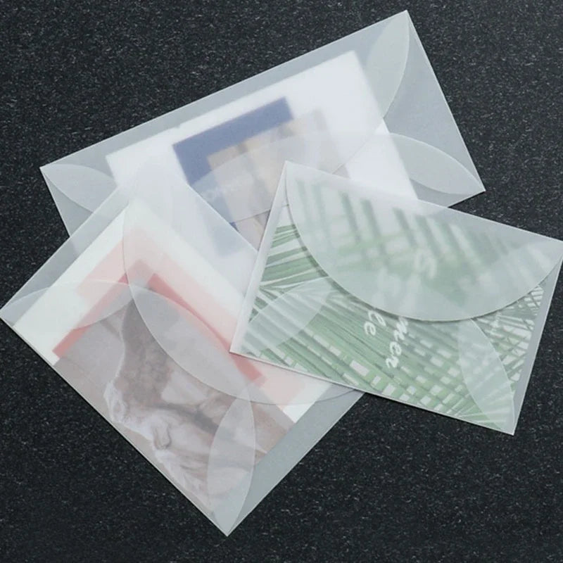 50pcs/lot Blank Translucent Envelope for Invitations Postcards European Giftbox Message Card Letters Business Wedding Envelopes
