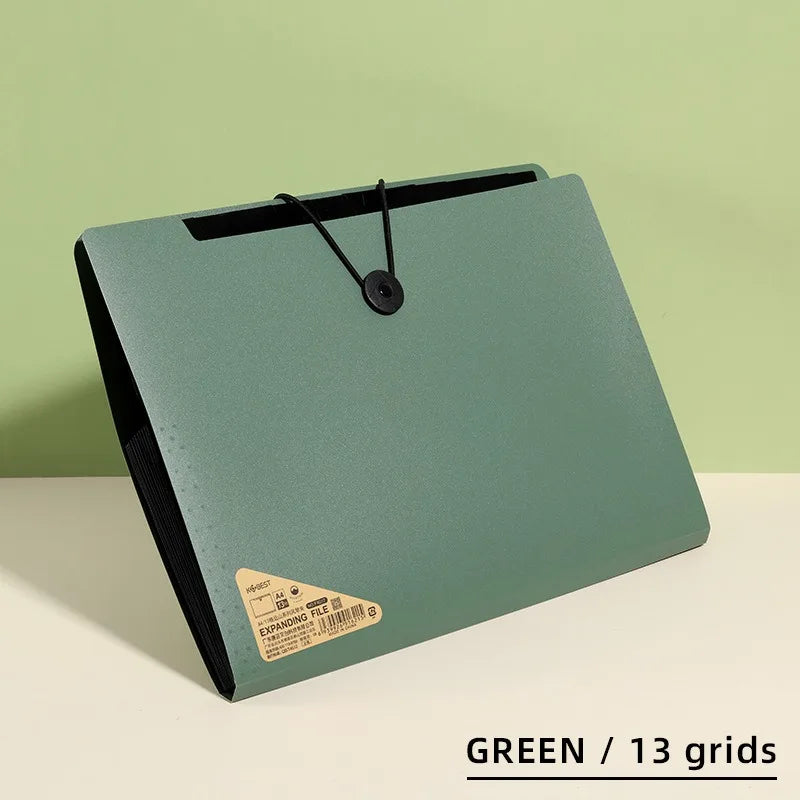 Three Colors Horizontal A4 Folder Students Office Business Trip Multi-layer Large Capacity 5/8/13 Layers Storage Organ Bag
