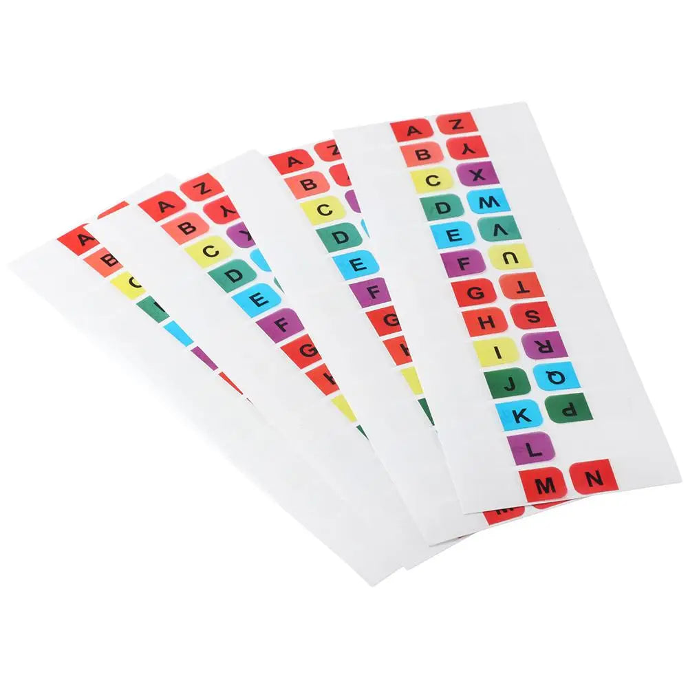 Transparent A-Z Sticky Tabs Alphabet Self-Adhesive Index Tabs 208PCS Multicolor Book Tabs Dictionary